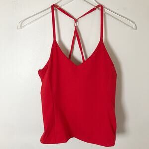 Outdoor Voices SuperForm Strappy Bra Red Medium Strappy Back